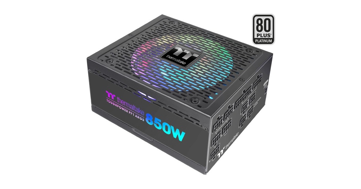 Thermaltake Toughpower PF1 ARGB 850W, PC-Netzteil(schwarz, 6x PCIe, Kabel-Management, 850 Watt)