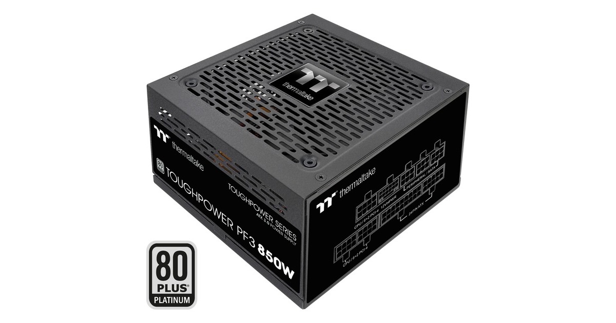 Thermaltake Toughpower PF3 850W, PC-Netzteil(schwarz, 5x PCIe, Kabel-Management, 850 Watt)