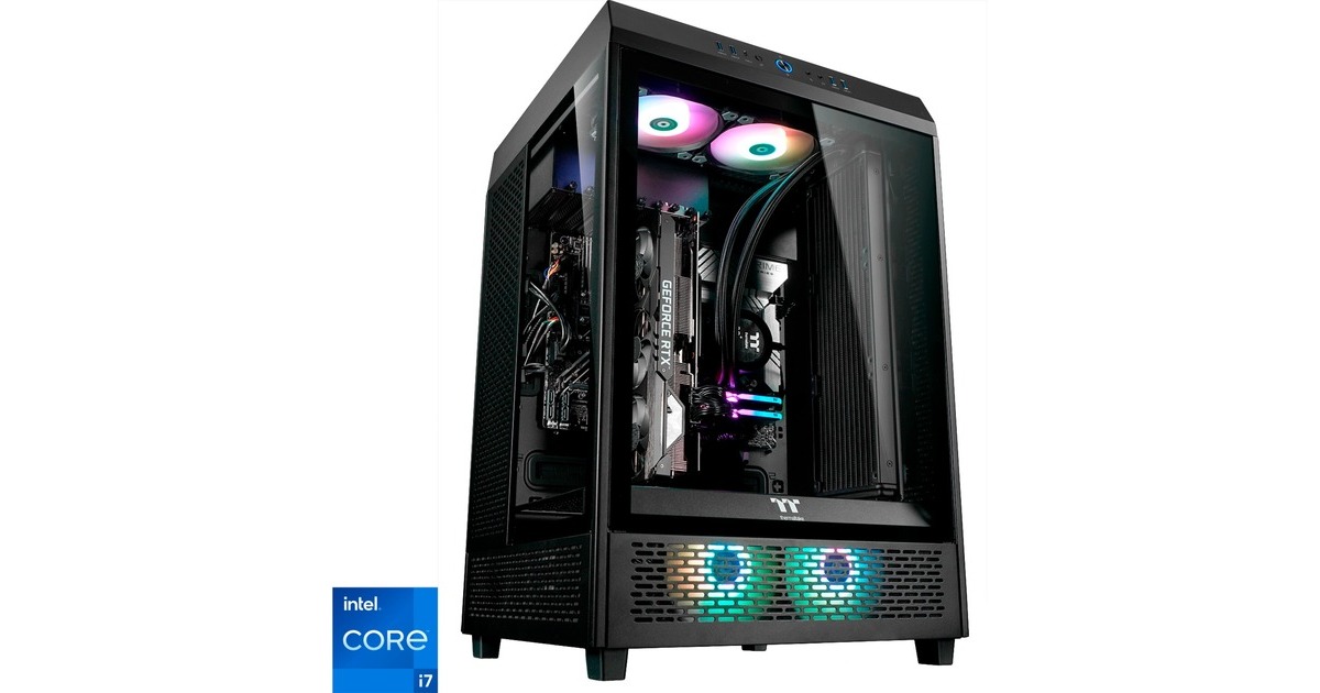 Thermaltake Triton V2 Black, Gaming-PC(schwarz/transparent, Windows 11 Home 64-Bit)