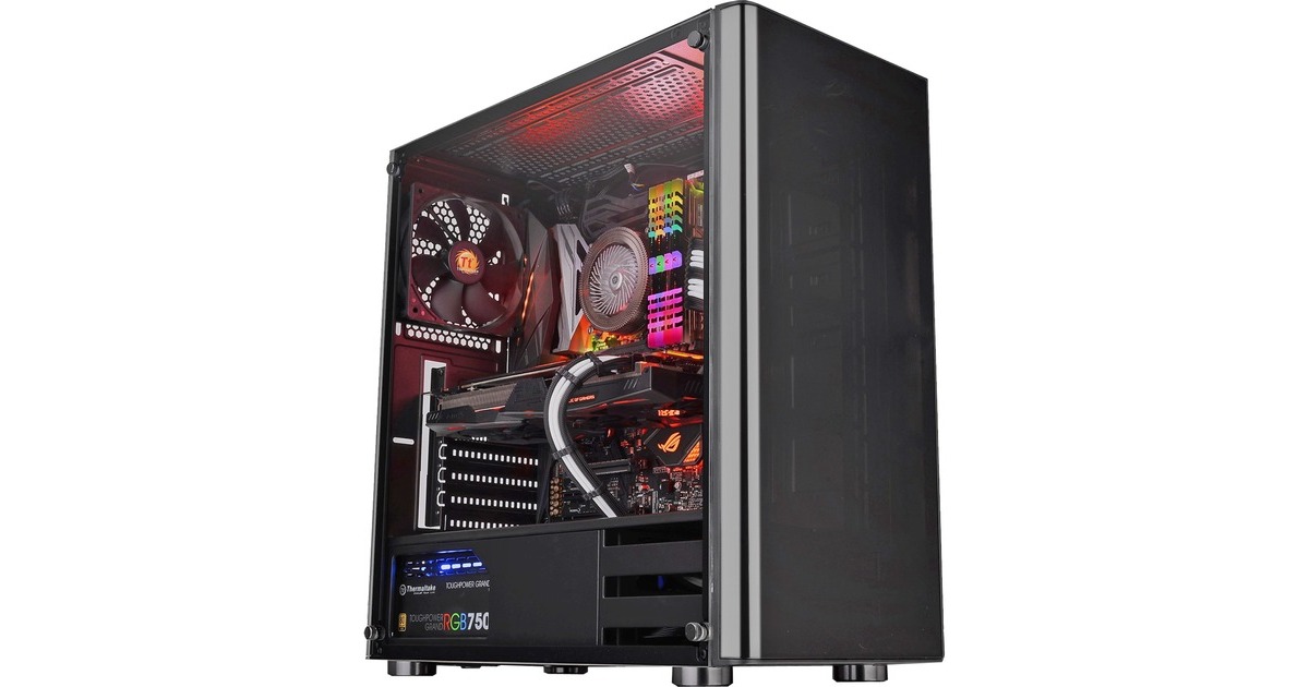 Thermaltake V200 TG, Tower-Gehäuse(schwarz, Tempered Glass)