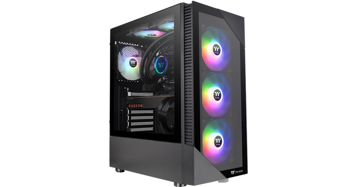 Thermaltake View 200 TG ARGB, Tower-Gehäuse(schwarz, Tempered Glass)