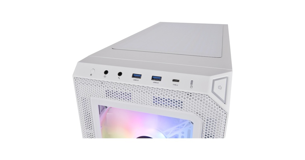 Thermaltake View 300 MX, Tower-Gehäuse(weiß, Tempered Glass)