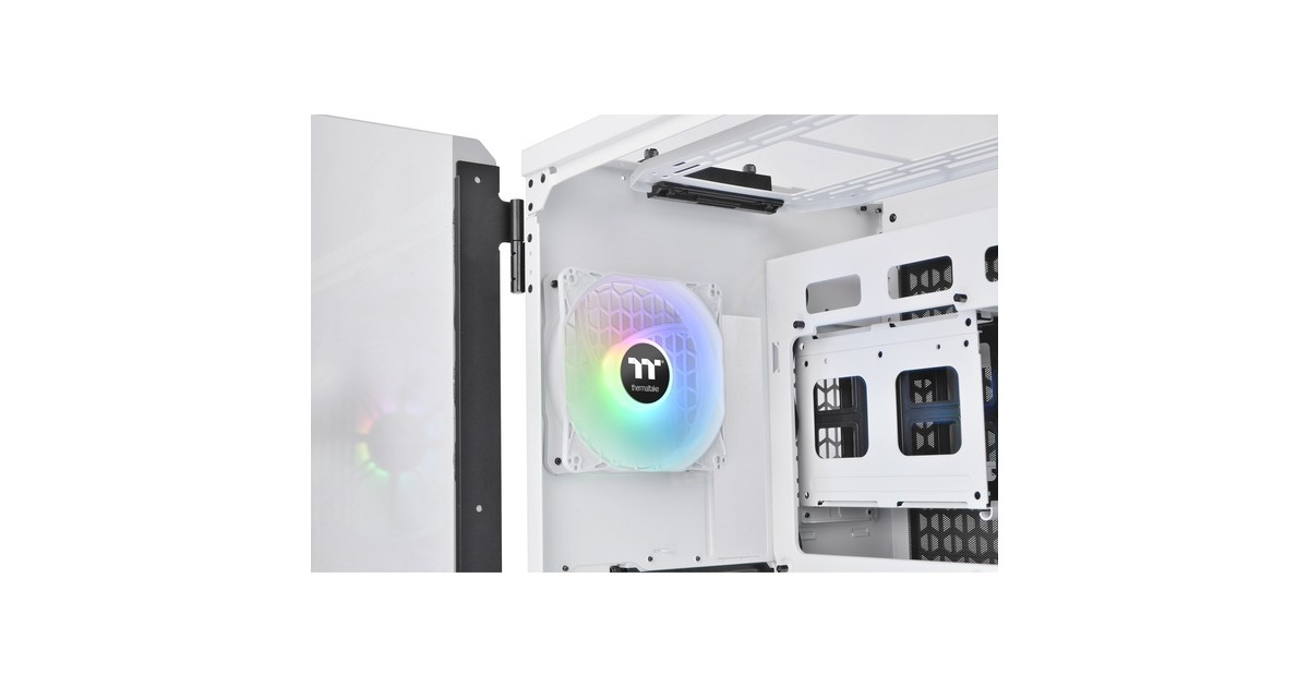 Thermaltake View 51 TG Snow ARGB Edition, Tower-Gehäuse(weiß, Tempered Glass)