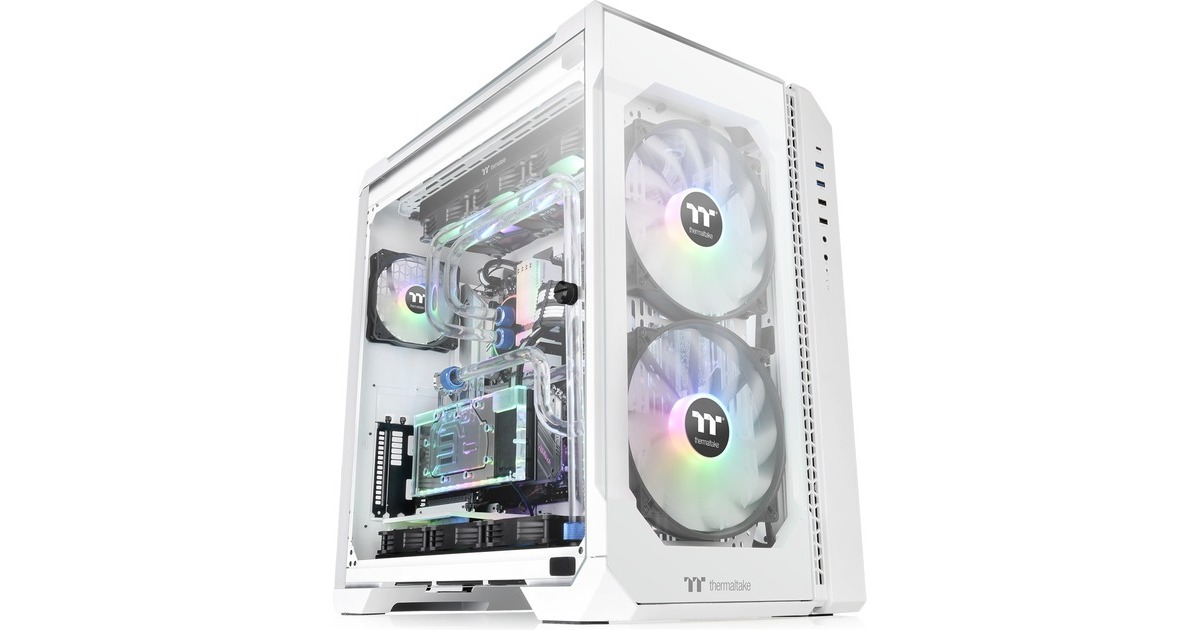 Thermaltake View 51 TG Snow ARGB Edition, Tower-Gehäuse(weiß, Tempered Glass)