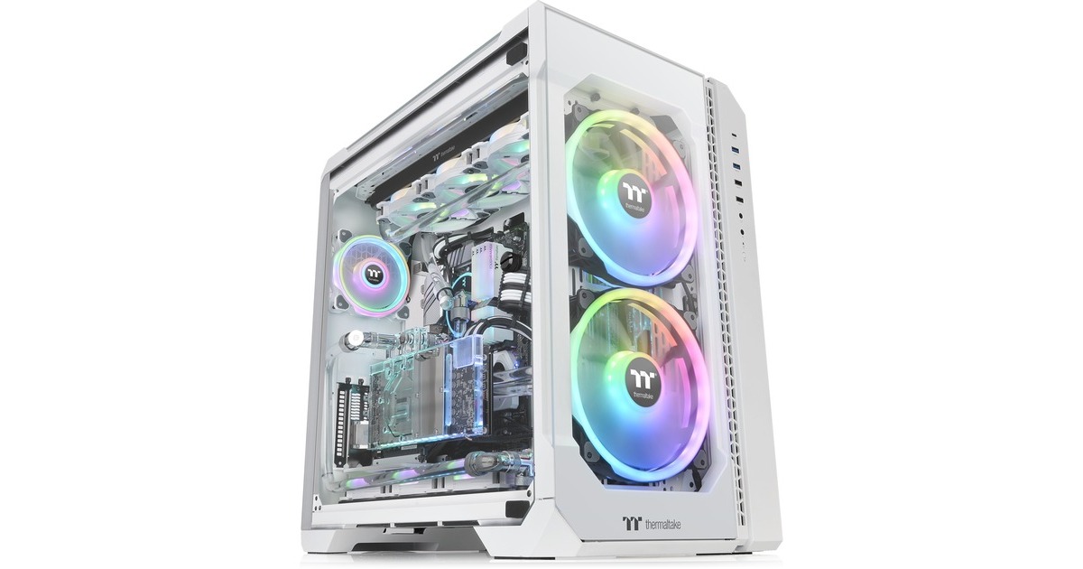 Thermaltake View 51 TG Snow ARGB Edition, Tower-Gehäuse(weiß, Tempered Glass)