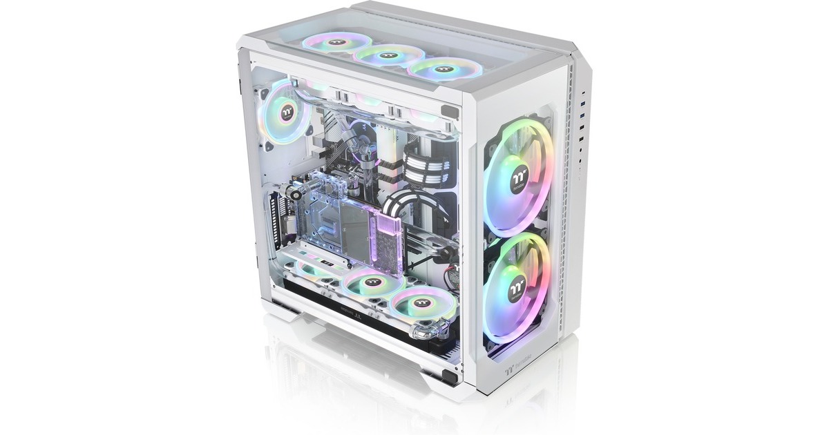 Thermaltake View 51 TG Snow ARGB Edition, Tower-Gehäuse(weiß, Tempered Glass)