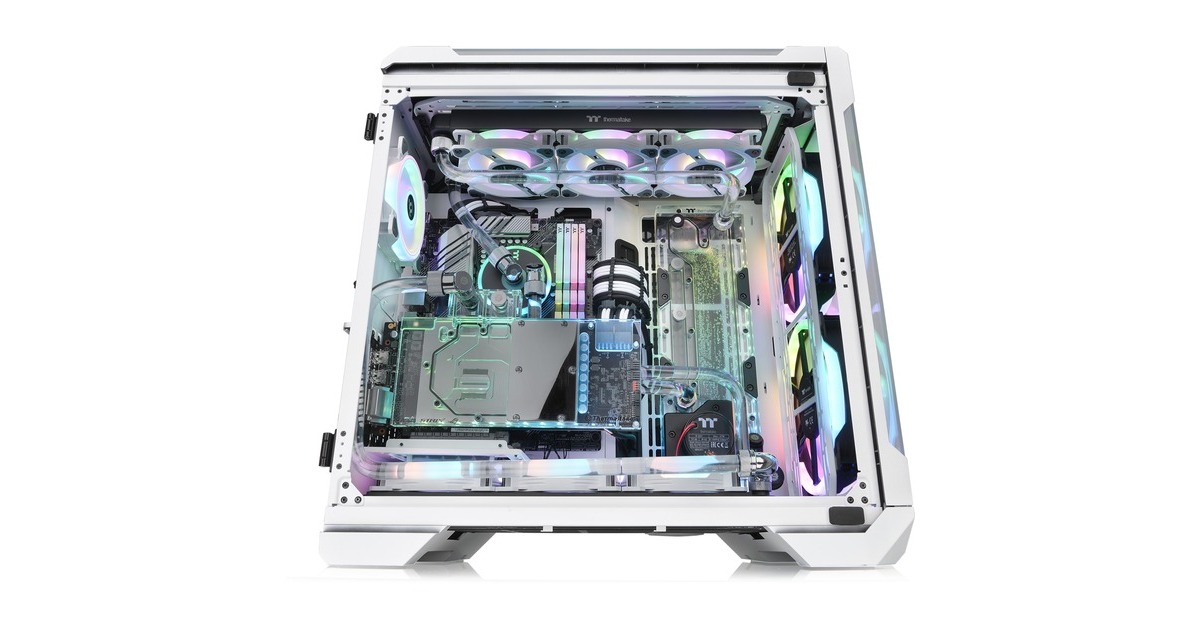 Thermaltake View 51 TG Snow ARGB Edition, Tower-Gehäuse(weiß, Tempered Glass)