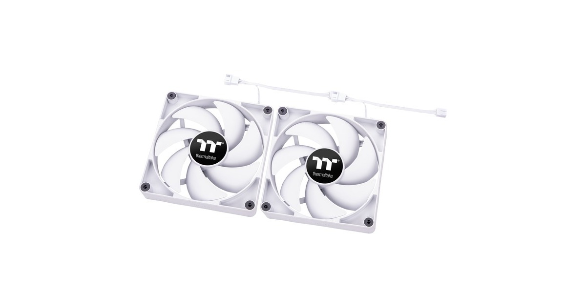 ThermaltakeCT120 PC Cooling Fan White, Gehäuselüfter(weiß, 2er Pack)