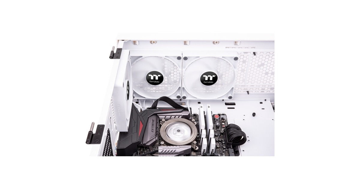 ThermaltakeCT120 PC Cooling Fan White, Gehäuselüfter(weiß, 2er Pack)