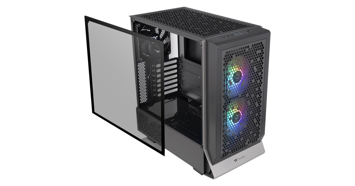 ThermaltakeCeres 300 TG ARGB , Tower-Gehäuse(schwarz, Tempered Glass)