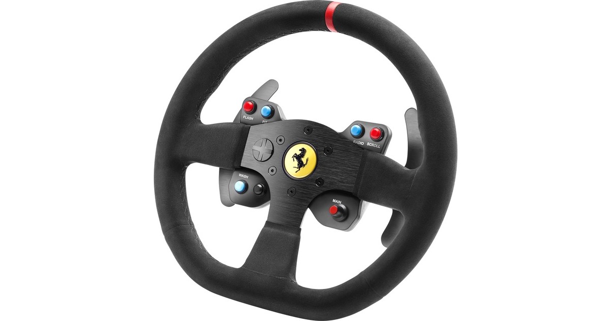 Thrustmaster F599XX EVO 30 Wheel Addon, Austausch-Lenkrad(schwarz, Alcantara Edition)