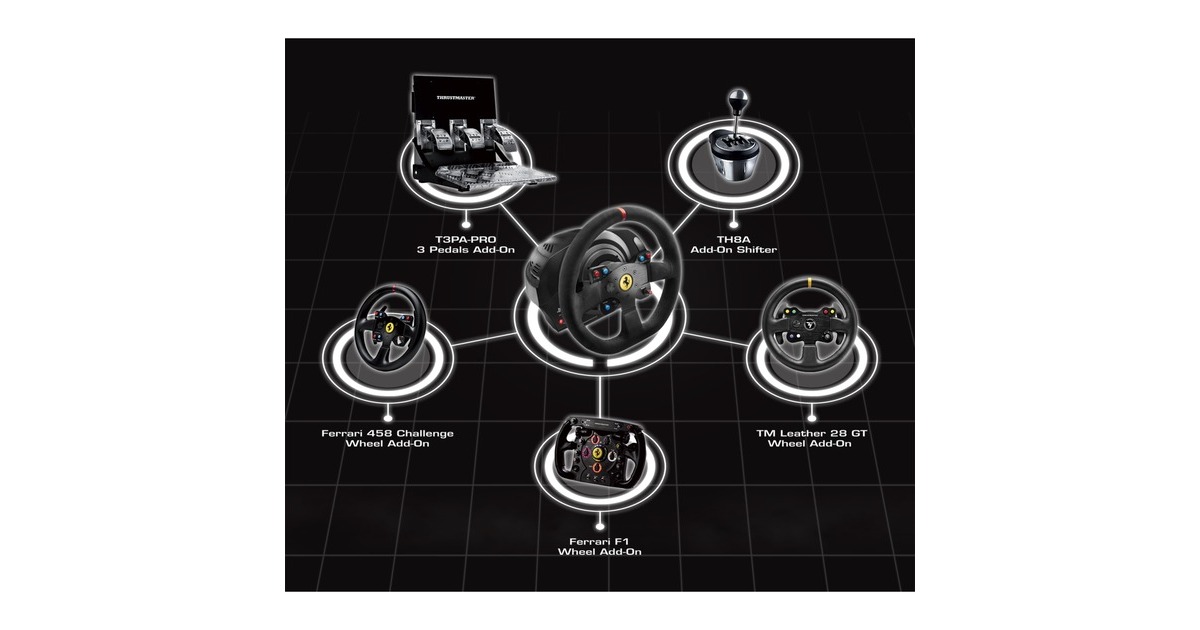 Thrustmaster T300 Ferrari Integral Racing Wheel, Lenkrad(schwarz, Alcantara Edition)