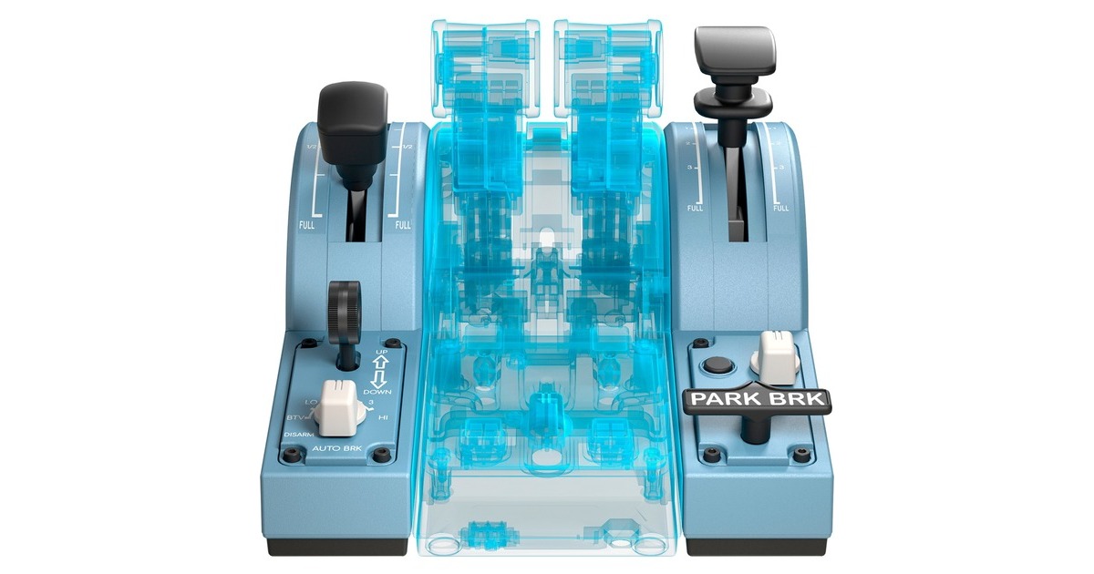 Thrustmaster TCA Quadrant Add-On Airbus Edition, Schubhebel(blaugrau/schwarz)