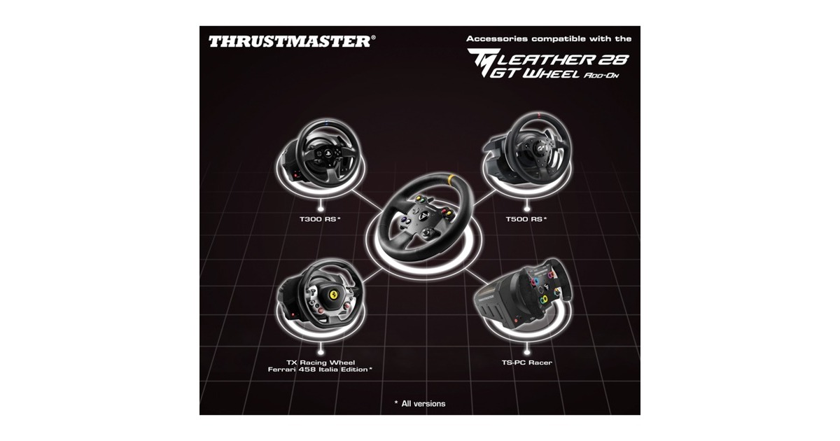 Thrustmaster TM Leder 28 GT Wheel Add-On, Austausch-Lenkrad