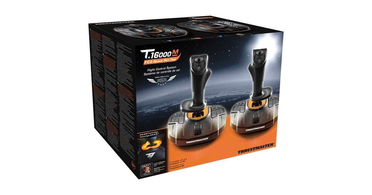 Thrustmaster T.16000M FCS Space Sim Duo, Joystick(schwarz/orange)