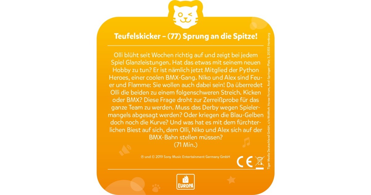 Tigermedia tigercard - Teufelskicker (77): Sprung an die Spitze, Hörbuch