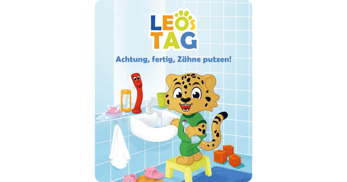 Tonies Leos Tag - Achtung, fertig, Zähneputzen!, Spielfigur(Hörspiel mit Liedern)