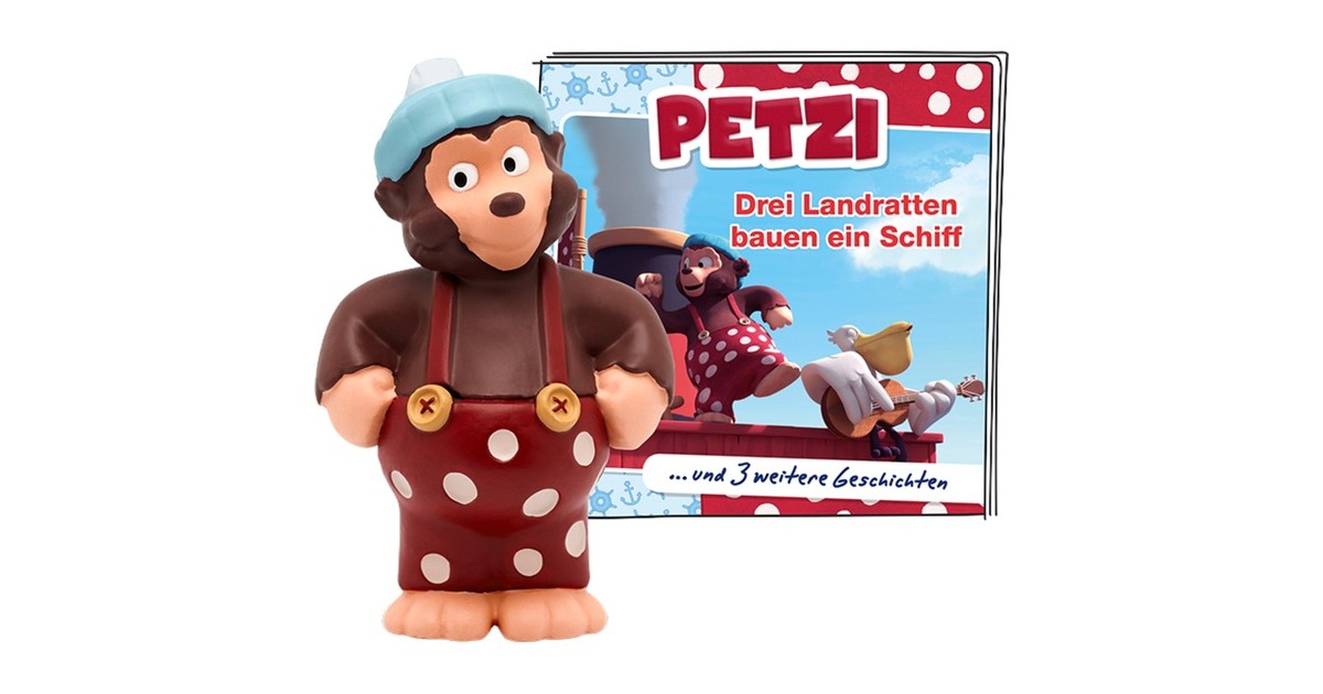 Tonies Petzi- Drei Landratten bauen ein Schiff, Spielfigur(Hörspiel)