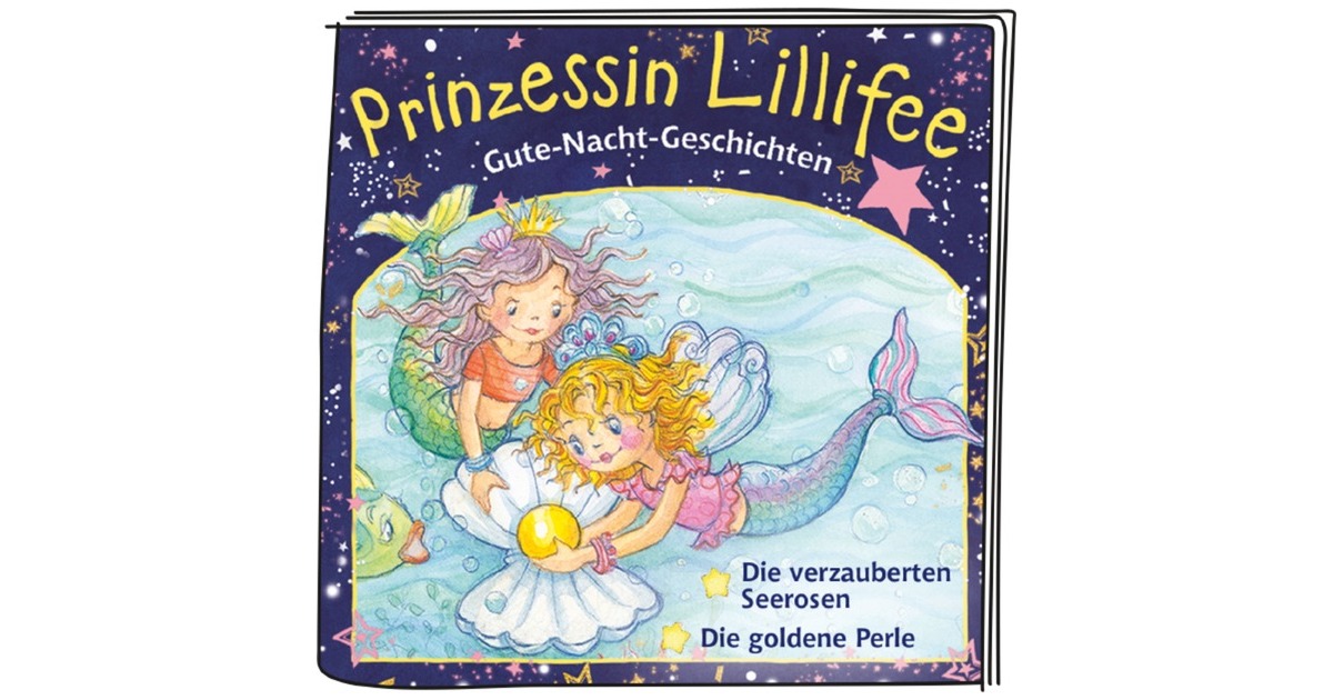 Tonies Prinzessin Lillifee - Gute-Nacht-Geschichten Die verzauberten Seeroen/Die goldene Perle, Spielfigur(Prinzessin Lillifee)