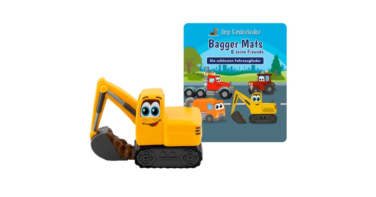 Tonies Sing Kinderlieder - Bagger Mats & seine Freunde: Die schönsten Fahrzeuglieder, Spielfigur(Musik)
