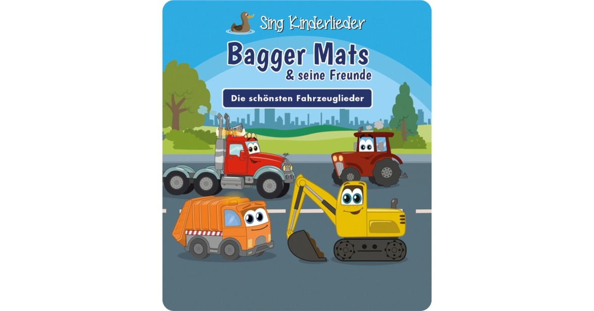 Tonies Sing Kinderlieder - Bagger Mats & seine Freunde: Die schönsten Fahrzeuglieder, Spielfigur(Musik)