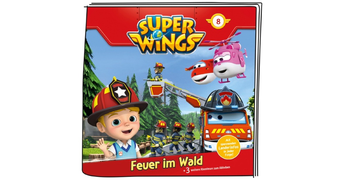 Tonies Super Wings - Feuer im Wald & 3 weitere Abenteuer, Spielfigur(Hörspiel)