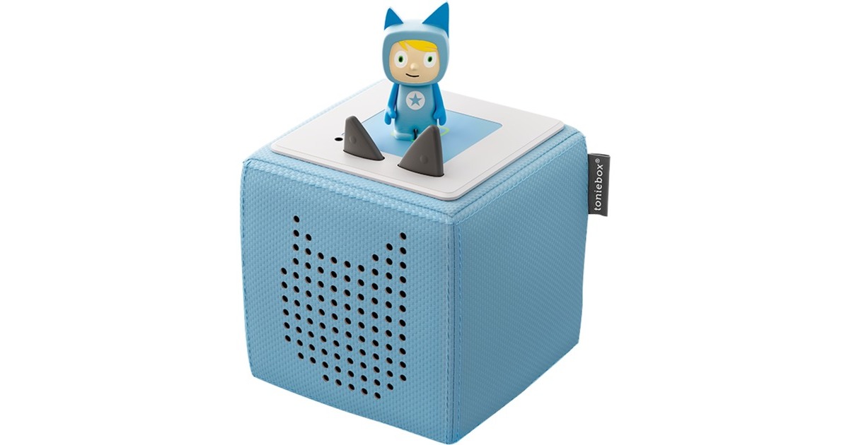 Tonies Toniebox Starterset Blau (Kreativ-Tonie), Lautsprecher(hellblau)