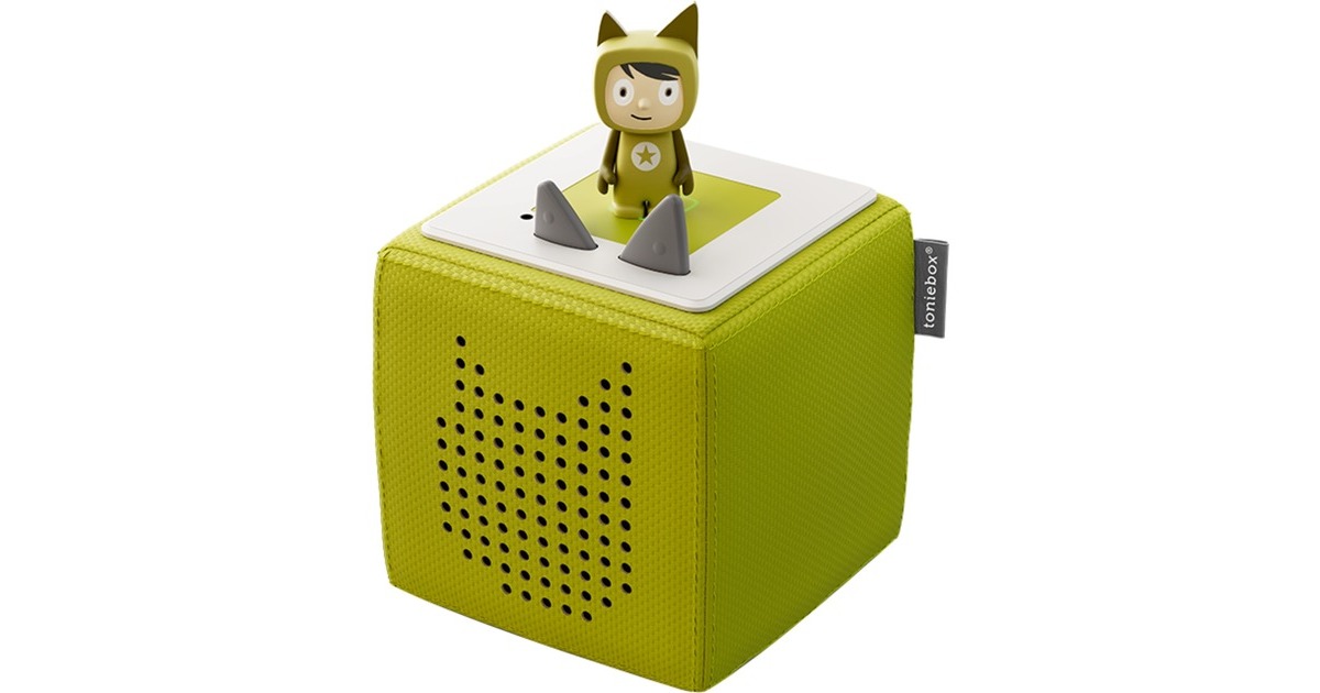 Tonies Toniebox Starterset Grün (Kreativ-Tonie), Lautsprecher(grün)