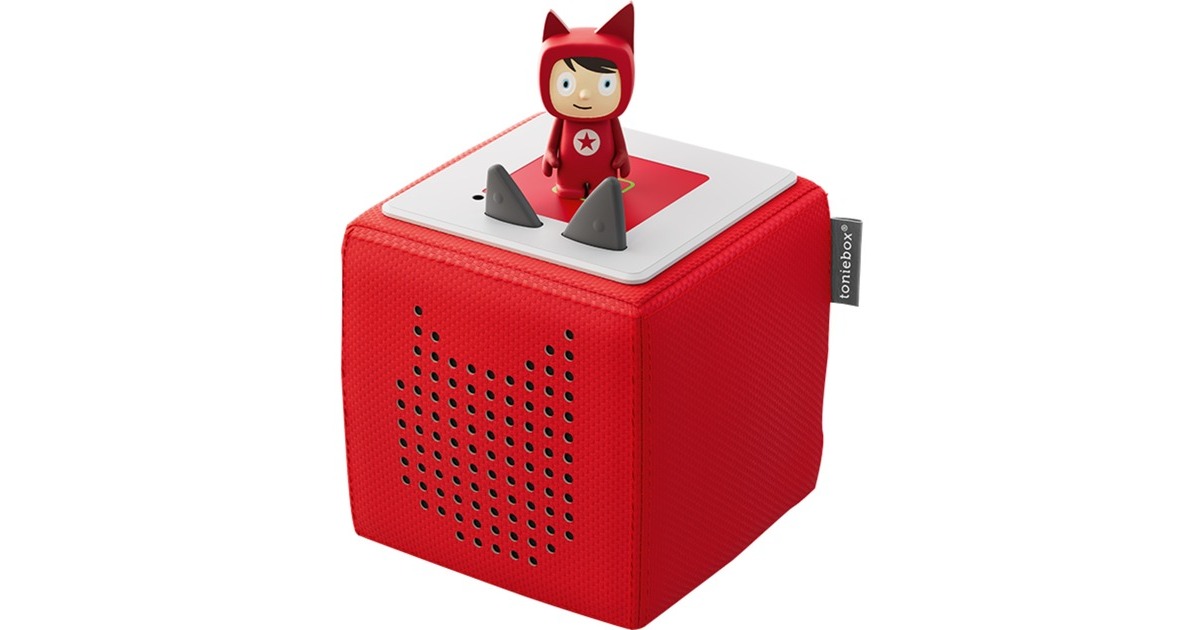 Tonies Toniebox Starterset Rot (Kreativ-Tonie), Lautsprecher(rot)