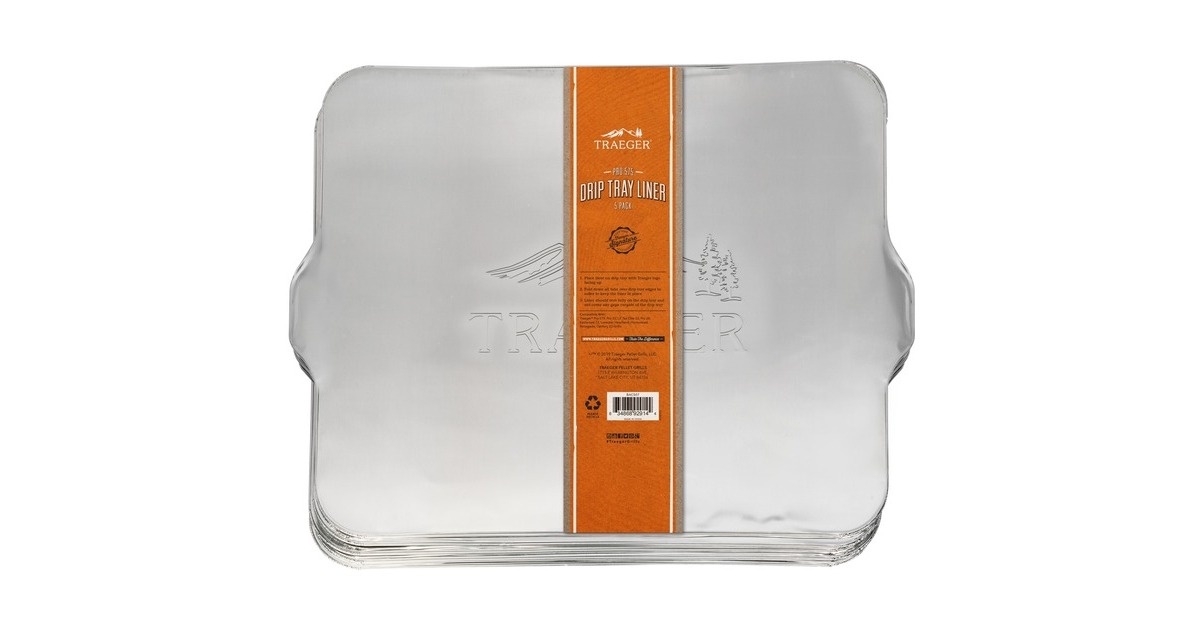 Traeger Ablaufblech-Schutzfolie für PRO 575, Tropfschale(silber, 5 Stück)
