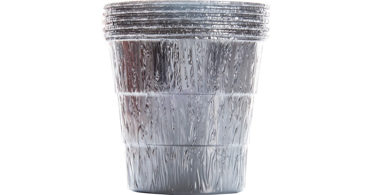 Traeger Alu-Einsatz für Fett-Auffangeimer, Tropfschale(silber, 5 Stück)