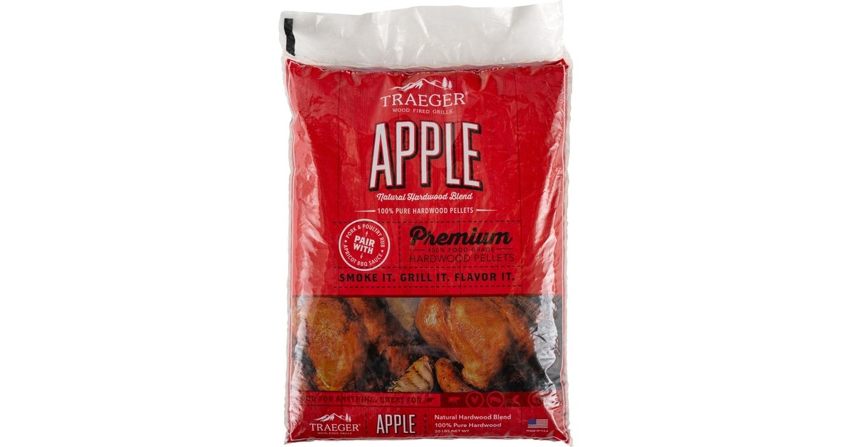 Traeger Hartholz Pellets APFEL, 9kg, Brennstoff