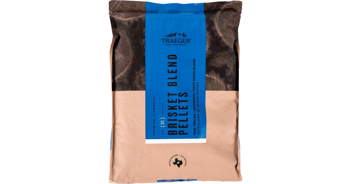 Traeger Hartholz Pellets BRISKET BLEND, 8kg, Brennstoff(limitierte Edition)
