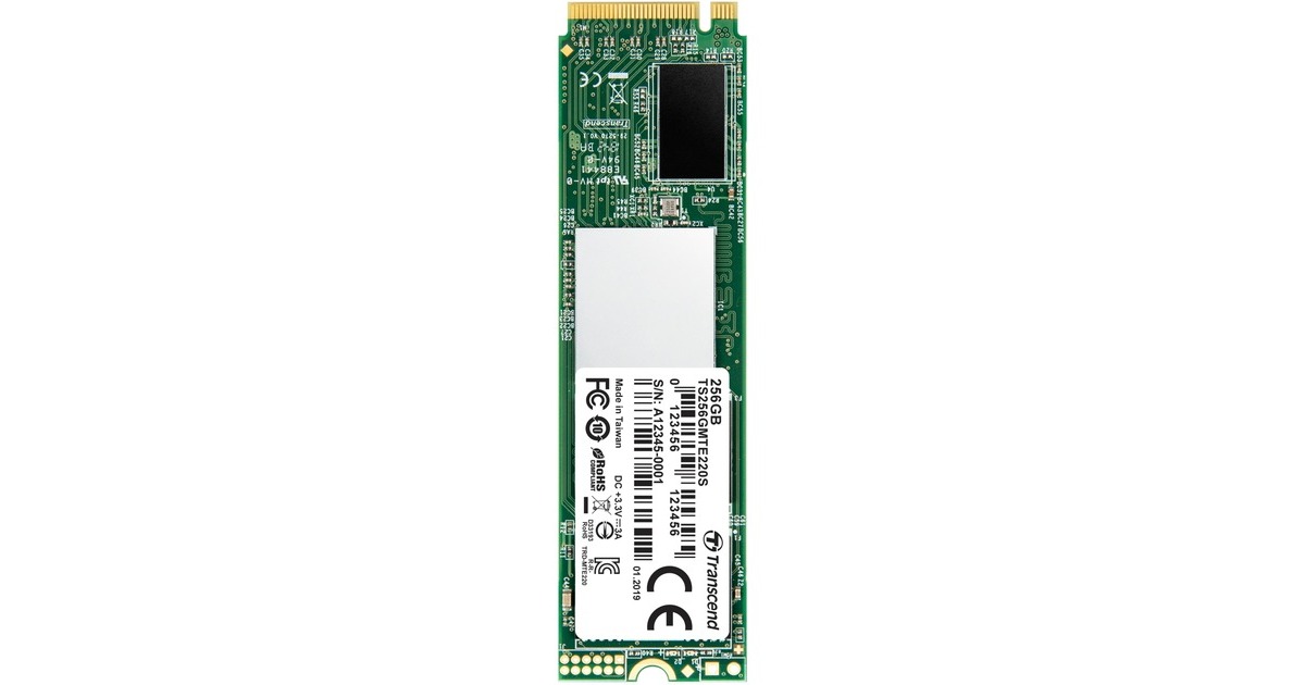 Transcend 220S 256 GB, SSD(PCIe 3.0 x4, NVMe, M.2 2280)