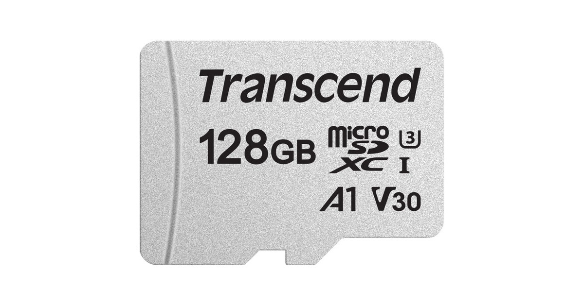 Transcend 300S 128 GB microSDXC, Speicherkarte(UHS-I U3, Class 10, V30, A1)
