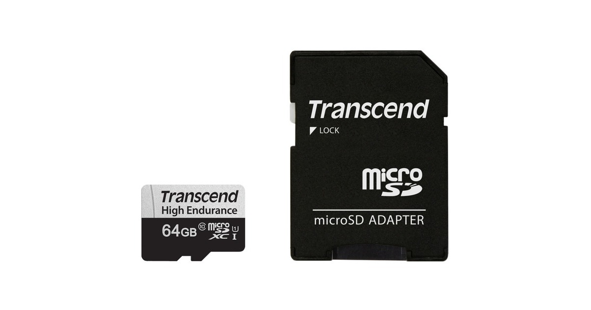 Transcend 350V 64 GB microSDXC, Speicherkarte(UHS-I U1, Class 10)