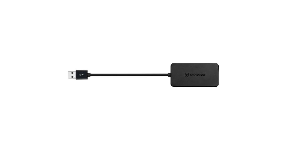 Transcend 4-Port USB 3.0 Hub, USB-Hub(schwarz)