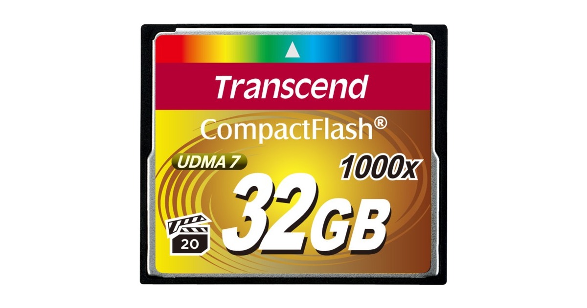 Transcend CompactFlash 1000 32 GB, Speicherkarte(schwarz, UDMA 7)