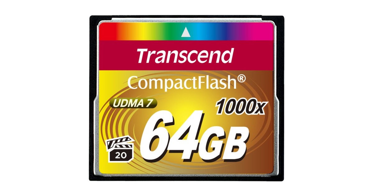 Transcend CompactFlash 1000 64 GB, Speicherkarte(schwarz, UDMA 7)