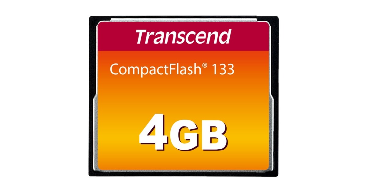 Transcend CompactFlash 133 4 GB, Speicherkarte(schwarz, UDMA 4) Transcend CompactFlash 133 4 GB, Speicherkarte(schwarz, UDMA 4)