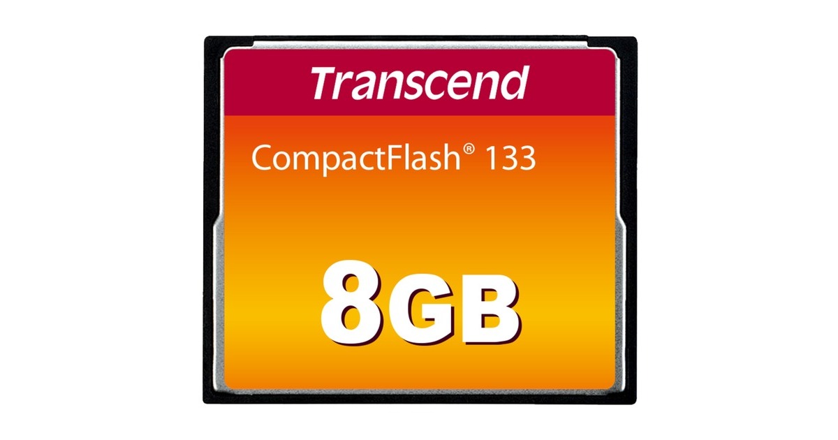 Transcend CompactFlash 133 8 GB, Speicherkarte(schwarz, UDMA 4) Transcend CompactFlash 133 8 GB, Speicherkarte(schwarz, UDMA 4)