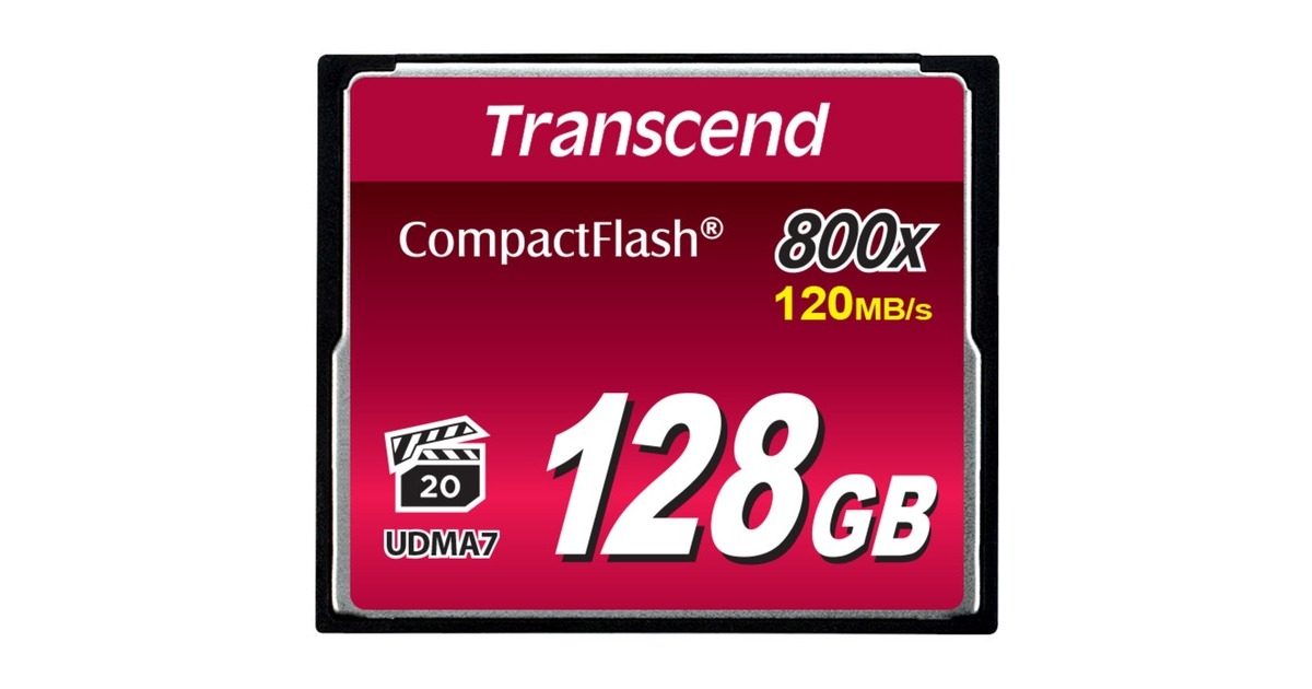 Transcend CompactFlash 800 128 GB, Speicherkarte(schwarz, UDMA 7) Transcend CompactFlash 800 128 GB, Speicherkarte(schwarz, UDMA 7)