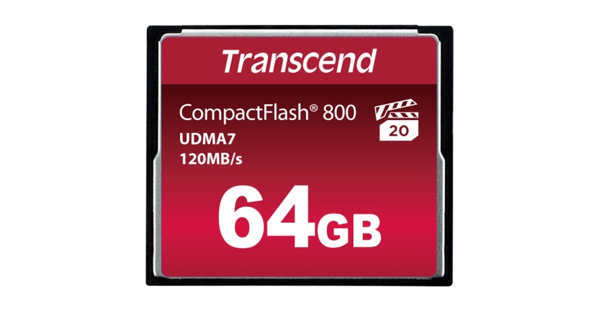 Transcend CompactFlash 800 64 GB, Speicherkarte(schwarz, UDMA 7) Transcend CompactFlash 800 64 GB, Speicherkarte(schwarz, UDMA 7)