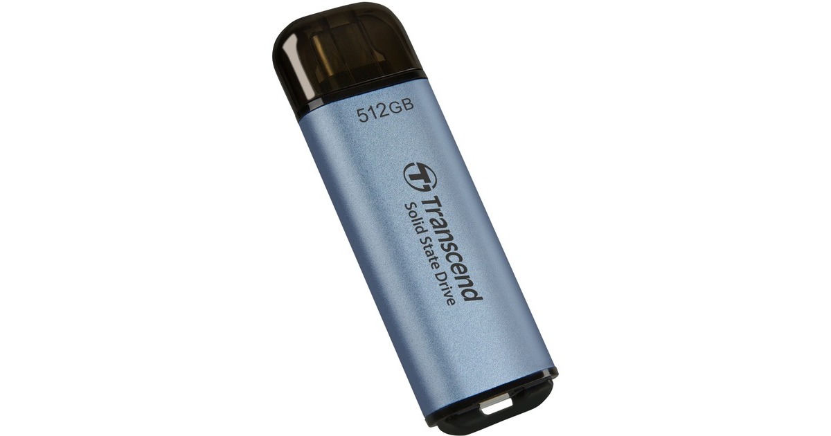 Transcend ESD300C 512 GB, Externe SSD(hellblau, USB-C 3.2 (10 Gbit/s)) Transcend ESD300C 512 GB, Externe SSD(hellblau, USB-C 3.2 (10 Gbit/s))