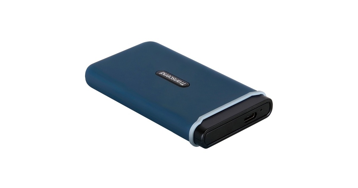 Transcend ESD370C 1 TB, Externe SSD(blau, USB-C 3.2 Gen 2 (10 Gbit/s))