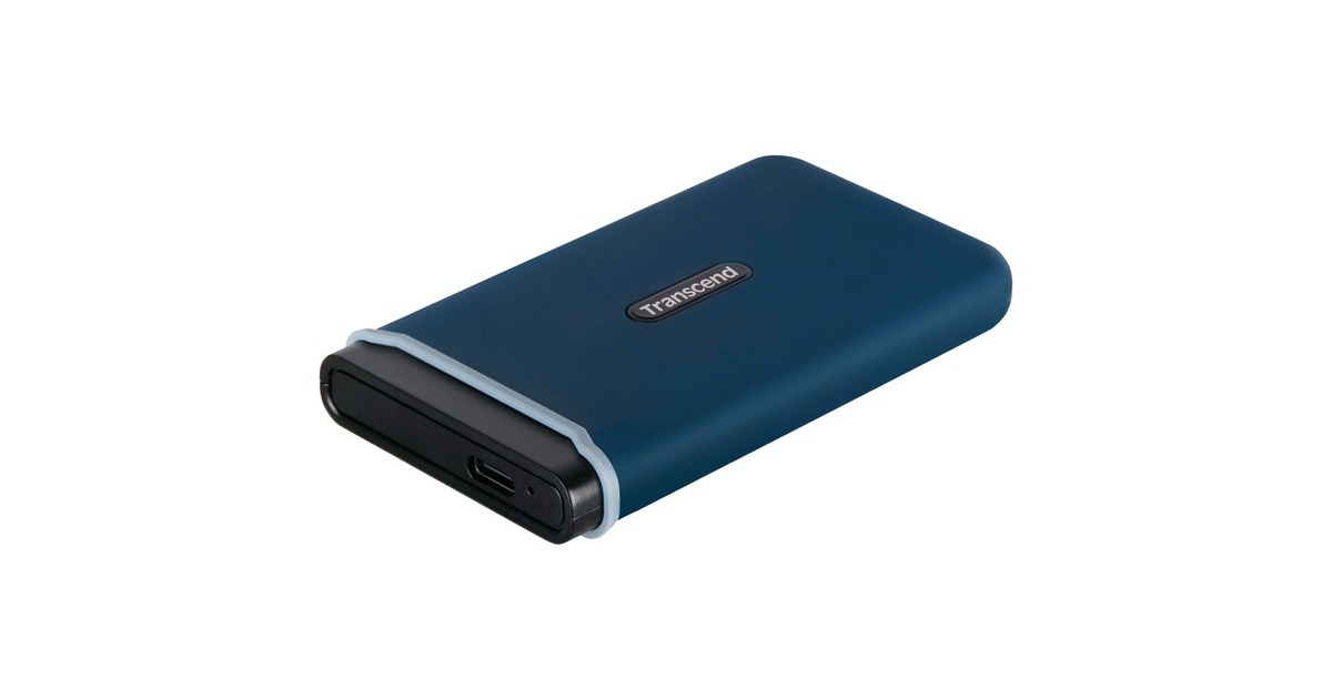 Transcend ESD370C 500 GB, Externe SSD(blau, USB-C 3.2 Gen 2 (10 Gbit/s))