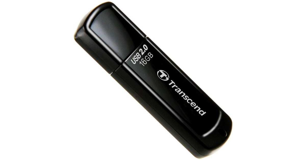 Transcend JetFlash 350 16 GB, USB-Stick(schwarz (glänzend), TS16GJF350)