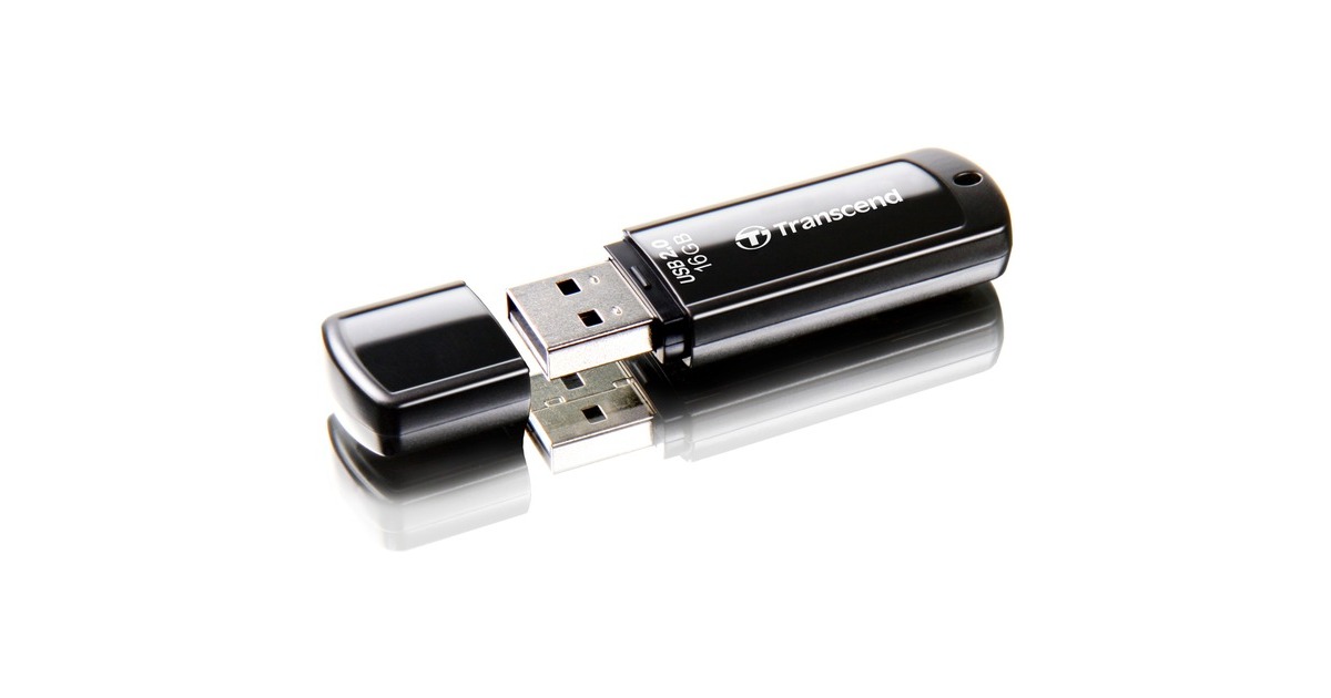 Transcend JetFlash 350 16 GB, USB-Stick(schwarz (glänzend), TS16GJF350)