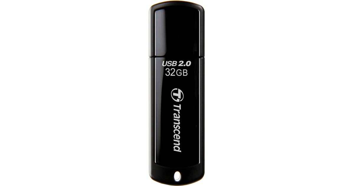 Transcend JetFlash 350 32 GB, USB-Stick(schwarz (glänzend), TS32GJF350)