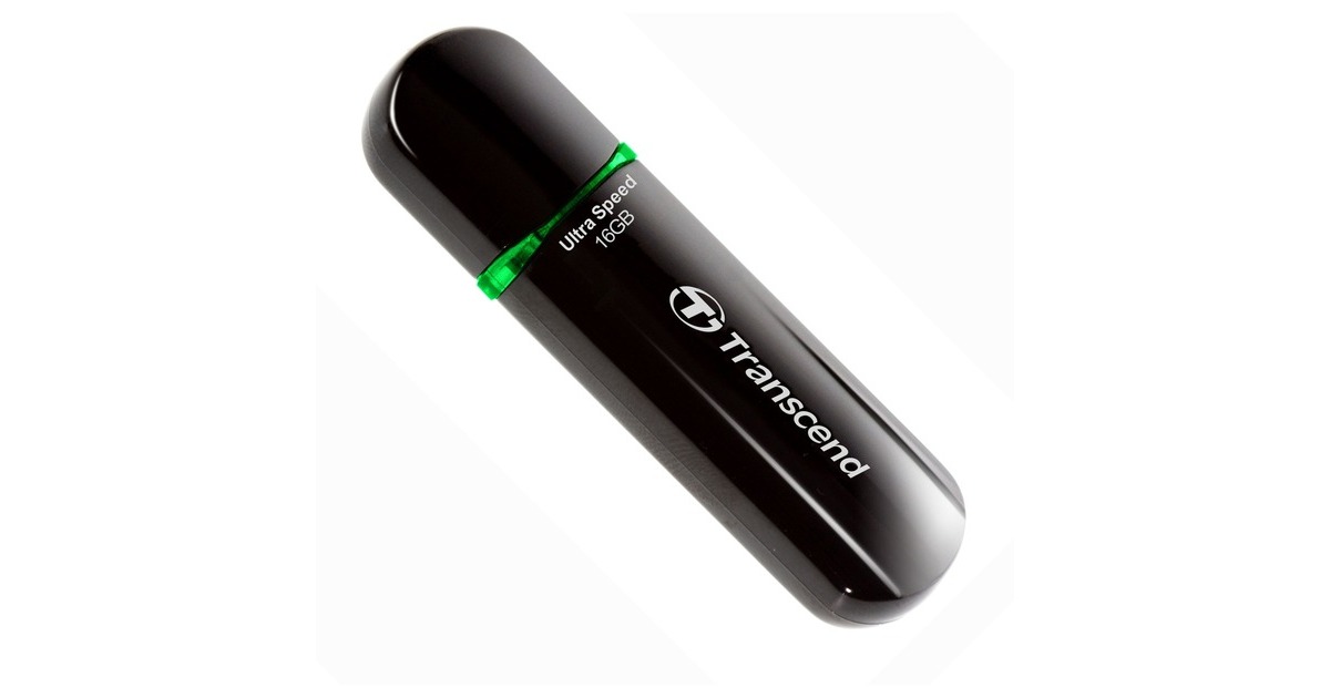 Transcend JetFlash 600 16 GB, USB-Stick(schwarz (glänzend), Dual-Channel)